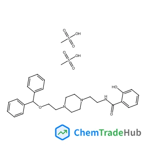N-(2-(4-Benzhydryloxyethyl-1-piperazinyl)ethyl)-2-hydroxybenzamide dimethane sulfonate
