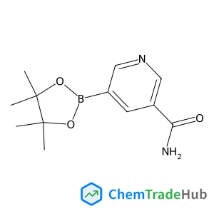 5-(4,4,5,5-Tetramethyl-1,3,2-dioxaborolan-2-yl)nicotinamide structure