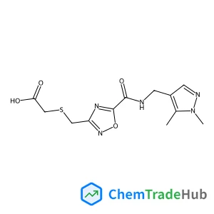 (([5-(([(1,5-DIMETHYL-1H-PYRAZOL-4-YL)METHYL]AMINO)CARBONYL)-1,2,4-OXADIAZOL-3-YL]METHYL)THIO)ACETIC ACID 95%