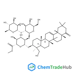 (3beta)-24-Hydroxy-22-oxoolean-12-en-3-yl methyl 6-deoxy-alpha-L-mannopyranosyl-(1->2)-beta-D-galactopyranosyl-(1->2)-beta-D-glucopyranosiduronate