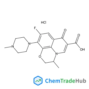 9-Fluoro-3-methyl-10-(4-methyl-1-piperazinyl)-7-oxo-2,3-dihydro-7H-[1,4]oxazino[2,3,4-ij]quinoline-6-carboxylic acid hydrochloride (1:1)