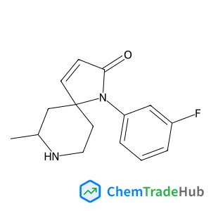 """1-(3-Fluorophenyl)-7-methyl-1,8-diazaspiro[4.5]dec-3-en-2-one"