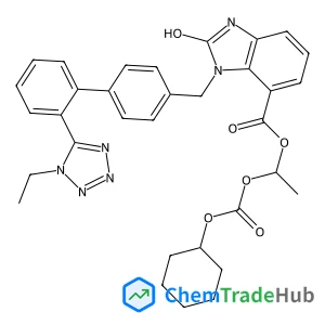1-{[(Cyclohexyloxy)carbonyl]oxy}ethyl 3-{[2'-(1-ethyl-1H-tetrazol-5-yl)-4-biphenylyl]methyl}-2-oxo-2,3-dihydro-1H-benzimidazole-4-carboxylate