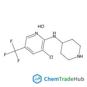 3-Chloro-N-(4-piperidinyl)-5-(trifluoromethyl)-2-pyridinamine hydrochloride (1:1) 3-Chloro-N-(4-piperidinyl)-5-(trifluoromethyl)-2-pyridinamine hydrochloride (1:1)