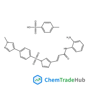 (2E)-N-(2-Aminophenyl)-3-(1-{[4-(1-methyl-1H-pyrazol-4-yl)phenyl]sulfonyl}-1H-pyrrol-3-yl)acrylamide 4-methylbenzenesulfonate (1:1)