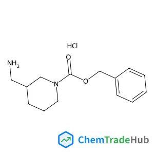 Benzyl 3-(aminomethyl)piperidine-1-carboxylate hydrochloride structure