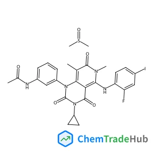 N-(3-{3-Cyclopropyl-5-[(2-fluoro-4-iodophenyl)amino]-6,8-dimethyl-2,4,7-trioxo-3,4,6,7-tetrahydropyrido[4,3-d]pyrimidin-1(2H)-yl}phenyl)acetamide - (methylsulfinyl)methane (1:1)