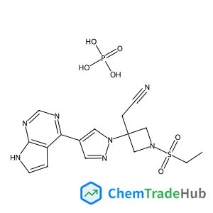 {1-(Ethylsulfonyl)-3-[4-(1H-pyrrolo[2,3-d]pyrimidin-4-yl)-1H-pyrazol-1-yl]-3-azetidinyl}acetonitrile phosphate (1:1)