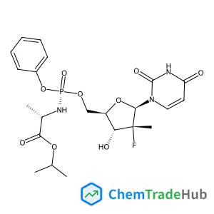 Isopropyl (2S)-2-{[(S)-{[(2R,3R,4R,5R)-5-(2,4-dioxo-3,4-dihydro-1(2H)-pyrimidinyl)-4-fluoro-3-hydroxy-4-methyltetrahydro-2-furanyl]methoxy}(phenoxy)phosphoryl]amino}propanoate (non-preferred name)
