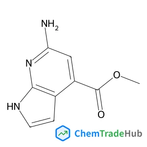 methyl 6-amino-1H-pyrrolo[2,3-b]pyridine-4-carboxylate structure