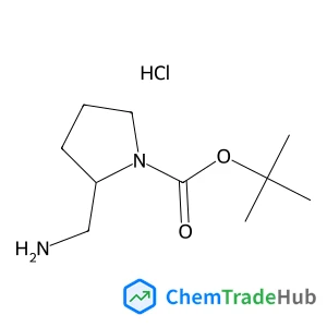2-Methyl-2-propanyl (2R)-2-(aminomethyl)-1-pyrrolidinecarboxylate hydrochloride (1:1) 2-Methyl-2-propanyl (2R)-2-(aminomethyl)-1-pyrrolidinecarboxylate hydrochloride (1:1)