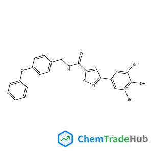 3-(3,5-Dibromo-4-hydroxyphenyl)-N-(4-phenoxybenzyl)-1,2,4-oxadiazole-5-carboxamide