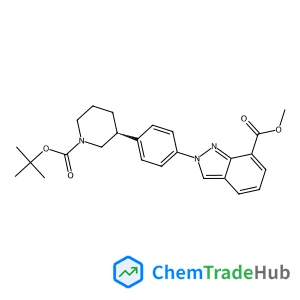 Methyl 2-{4-[(3S)-1-{[(2-methyl-2-propanyl)oxy]carbonyl}-3-piperidinyl]phenyl}-2H-indazole-7-carboxylate
