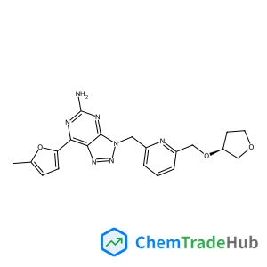 7-(5-Methyl-2-furyl)-3-[(6-{[(3S)-tetrahydro-3-furanyloxy]methyl}-2-pyridinyl)methyl]-3H-[1,2,3]triazolo[4,5-d]pyrimidin-5-amine