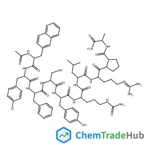 N-Acetyl-3-(2-naphthyl)-D-alanyl-4-chloro-D-phenylalanyl-3-(3-pyridinyl)-D-alanyl-L-seryl-L-tyrosyl-N~5~-carbamoyl-D-ornithyl-L-leucyl-L-arginyl-L-prolyl-D-alaninamide