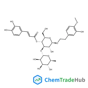 2-(3-Hydroxy-4-methoxyphenyl)ethyl 3-O-(6-deoxy-alpha-L-mannopyranosyl)-4-O-[(2E)-3-(3,4-dihydroxyphenyl)-2-propenoyl]-beta-D-glucopyranoside
