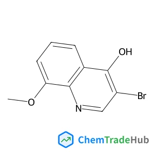 3-Bromo-4-hydroxy-8-methoxyquinoline structure