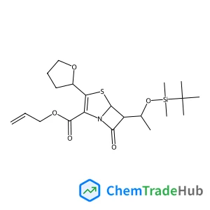 Allyl (5R,6S)-6-[(1R)-1-{[dimethyl(2-methyl-2-propanyl)silyl]oxy}ethyl]-7-oxo-3-[(2R)-tetrahydro-2-furanyl]-4-thia-1-azabicyclo[3.2.0]hept-2-ene-2-carboxylate