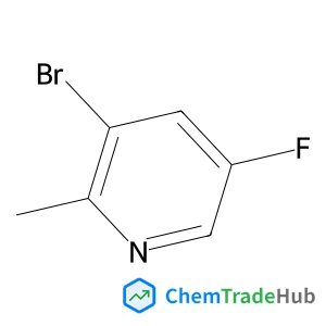 3-Bromo-5-fluoro-2-methylpyridine structure