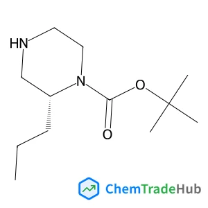 2-Methyl-2-propanyl (2R)-2-propyl-1-piperazinecarboxylate structure