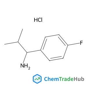 (1R)-1-(4-Fluorophenyl)-2-methyl-1-propanamine hydrochloride (1:1) structure