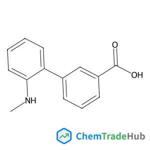 2'-(Methylamino)-3-biphenylcarboxylic acid structure