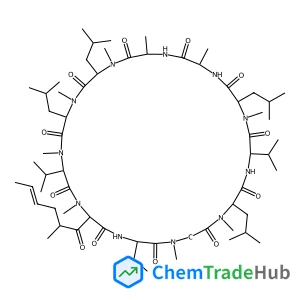 (3S,6S,9S,12R,15S,18S,21S,24S,30S,33S)-6,9,18,24-Tetraisobutyl-3,21,30-triisopropyl-1,4,7,10,12,15,19,25,28-nonamethyl-33-[(2R,4E)-2-methyl-4-hexenoyl]-1,4,7,10,13,16,19,22,25,28,31-undecaazacyclotrit
riacontane-2,5,8,11,14,17,20,23,26,29,32-undecone