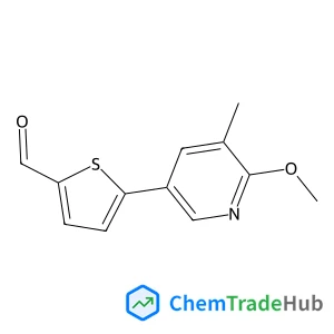 5-(6-Methoxy-5-methyl-3-pyridinyl)-2-thiophenecarbaldehyde structure