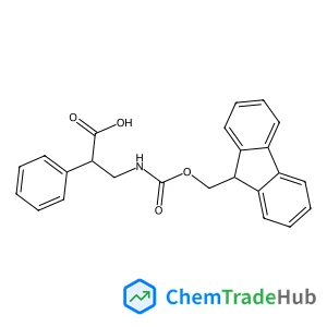 (S)-3-((((9H-Fluoren-9-yl)methoxy)carbonyl)amino)-2-phenylpropanoic acid structure (S)-3-((((9H-Fluoren-9-yl)methoxy)carbonyl)amino)-2-phenylpropanoic acid structure