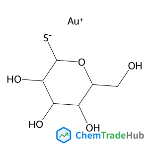 Gold(1+) (2R,3R,4S,5S,6R)-3,4,5-trihydroxy-6-(hydroxymethyl)tetrahydro-2H-pyran-2-thiolate