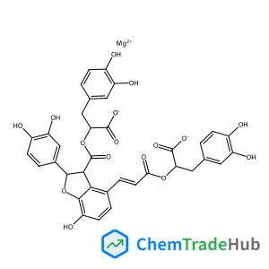 Magnesium (2R)-2-({(2E)-3-[(2S,3S)-3-{[(1R)-1-carboxylato-2-(3,4-dihydroxyphenyl)ethoxy]carbonyl}-2-(3,4-dihydroxyphenyl)-7-hydroxy-2,3-dihydro-1-benzofuran-4-yl]-2-propenoyl}oxy)-3-(3,4-dihydroxyphen
yl)propanoate