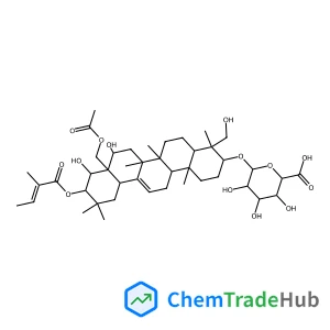 (3beta,16beta,21beta,22alpha)-28-Acetoxy-16,22,23-trihydroxy-21-{[(2E)-2-methyl-2-butenoyl]oxy}olean-12-en-3-yl beta-D-glucopyranosiduronic acid