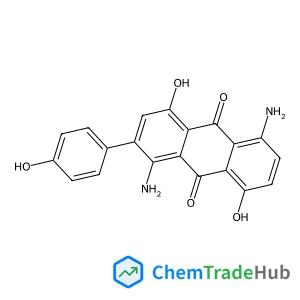 1,5-Diamino-4,8-dihydroxy-2-(4-hydroxyphenyl)-9,10-anthraquinone Chemical_Structure_Of
