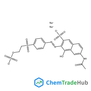 Disodium (3Z)-6-acetamido-4-oxo-3-[(4-{[2-(sulfonatooxy)ethyl]sulfonyl}phenyl)hydrazono]-3,4-dihydro-2-naphthalenesulfonate