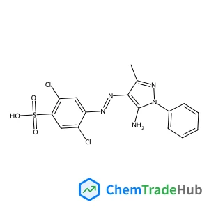 4-[(E)-(5-Amino-3-methyl-1-phenyl-1H-pyrazol-4-yl)diazenyl]-2,5-dichlorobenzenesulfonic acid