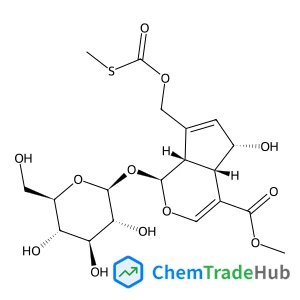 Cyclopenta[c]pyran-4-carboxylic acid, 1-(β-D-glucopyranosyloxy)-1,4a,5,7a-tetrahydro-5-hydroxy-7-[[[(methylthio)carbonyl]oxy]methyl]-, methyl ester, (1S,4aS,5S,7aS)-