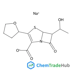 Sodium (5R,6S)-6-[(1R)-1-hydroxyethyl]-7-oxo-3-[(2R)-tetrahydro-2-furanyl]-4-thia-1-azabicyclo[3.2.0]hept-2-ene-2-carboxylate