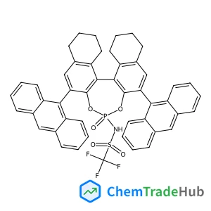 N-[2,6-Di(9-anthryl)-4-oxido-8,9,10,11,12,13,14,15-octahydrodinaphtho[2,1-d:1',2'-f][1,3,2]dioxaphosphepin-4-yl]-1,1,1-trifluoromethanesulfonamide structure