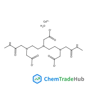 Gadolinium 5,8-bis(carboxylatomethyl)-11-[2-(methylamino)-2-oxoethyl]-3-oxo-2,5,8,11-tetraazatridecan-13-oate hydrate (1:1:1)
