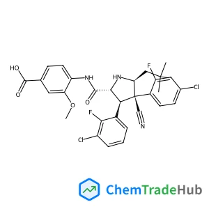 4-{[(3S,4R,5S)-3-(3-Chloro-2-fluorophenyl)-4-(4-chloro-2-fluorophenyl)-4-cyano-5-(2,2-dimethylpropyl)-D-prolyl]amino}-3-methoxybenzoic acid