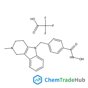 N-Hydroxy-4-((2-methyl-3,4-dihydro-1H-pyrido[4,3-b]indol-5(2H)-yl)methyl)benzamide 2,2,2-trifluoroacetate