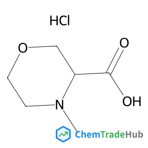 4-Methyl-3-morpholinecarboxylic acid hydrochloride (1:1) structure