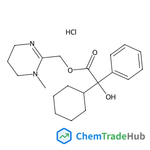 (1-Methyl-1,4,5,6-tetrahydro-2-pyrimidinyl)methyl cyclohexyl(hydroxy)phenylacetate hydrochloride (1:1)