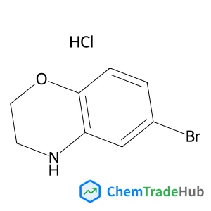 6-Bromo-3,4-dihydro-2H-1,4-benzoxazine hydrochloride (1:1) structure