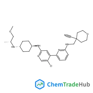 4-[({5'-Chloro-2'-[(4-{[(2R)-1-methoxy-2-propanyl]amino}cyclohexyl)amino]-2,4'-bipyridin-6-yl}amino)methyl]tetrahydro-2H-pyran-4-carbonitrile