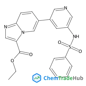 Ethyl 6-(5-(phenylsulfonamido)pyridin-3-yl)imidazo[1,2-a]pyridine-3-carboxylate