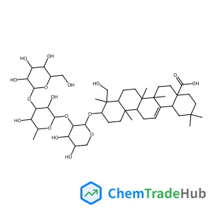 (4aR,6aR,6aS,6bR,8aR,9R,10S,12aR,14bS)-10-[(2S,4S,5S)-3-[(2S,3R,4R,5S,6S)-3,5-dihydroxy-6-methyl-4-[(2S,3R,4S,5S,6R)-3,4,5-trihydroxy-6-(hydroxymethyl)oxan-2-yl]oxyoxan-2-yl]oxy-4,5-dihydroxyoxan-2-yl]oxy-9-(hydroxymethyl)-2,2,6a,6b,9,12a-hexamethyl-1,3,4,5,6,6a,7,8,8a,10,11,12,13,14b-tetradecahydropicene-4a-carboxylic acid
