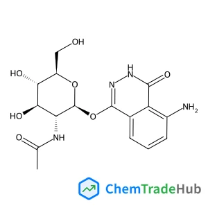 5-Amino-4-oxo-3,4-dihydro-1-phthalazinyl 2-acetamido-2-deoxy-beta-D-glucopyranoside Chemical_Structure_Of