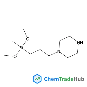 3-Piperazinopropylmethyldimethoxysilane structure