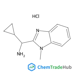 1-Cyclopropyl-1-(1-methyl-1H-benzimidazol-2-yl)methanamine hydrochloride (1:1)